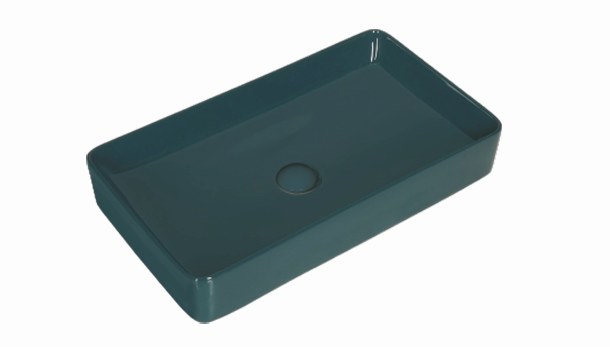 SYMPHONY - Peacock Green Glossy Table Top Basin
